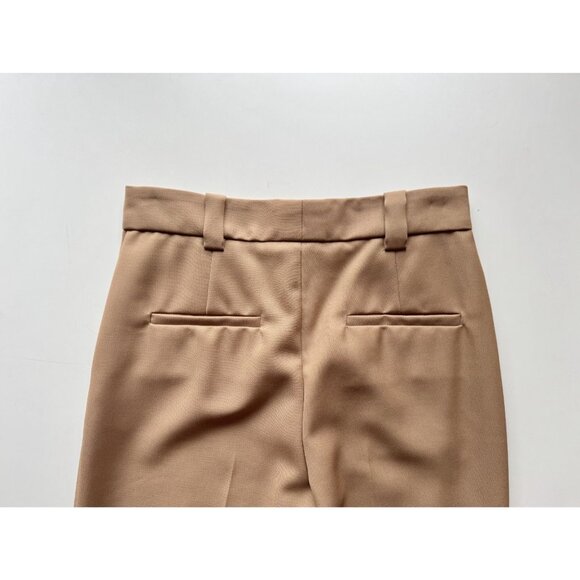 JUDITH & CHARLES Tan 100% Wool Tailored Basketweave Trouser Pants, Size 0 - Picture 11 of 15
